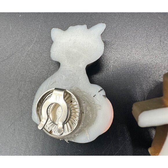 Vintage 1990s Halloween Button Covers Set Ghost Witch Black Cat Owl Retro Shirt - Picture 4 of 5